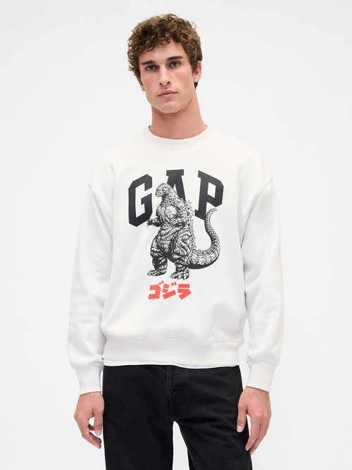 ゴジラ ヴィンテージソフト グラフィック GAPロゴ スウェットシャツ