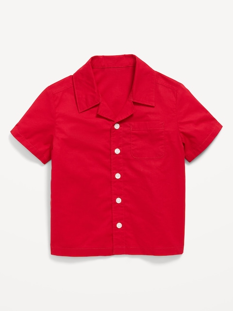 CHEMISE À POCHE ET À MANCHES COURTES EN POPELINE POUR TOUT-PETIT GARÇON