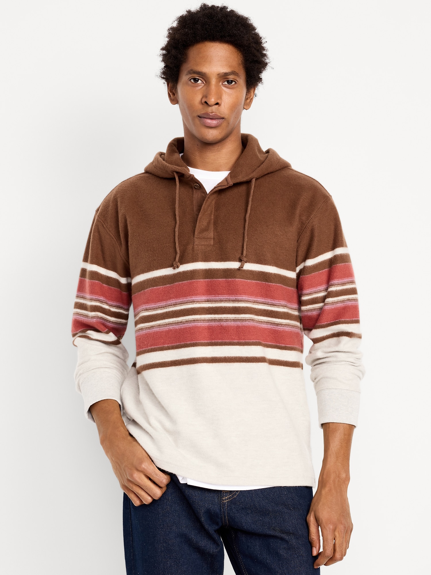 Plush Rugby Pullover Hoodie