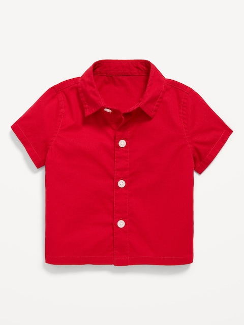 CHEMISE EN POPELINE À MANCHES COURTES POUR BÉBÉ