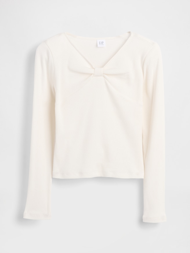 リボンネック Tシャツ-1