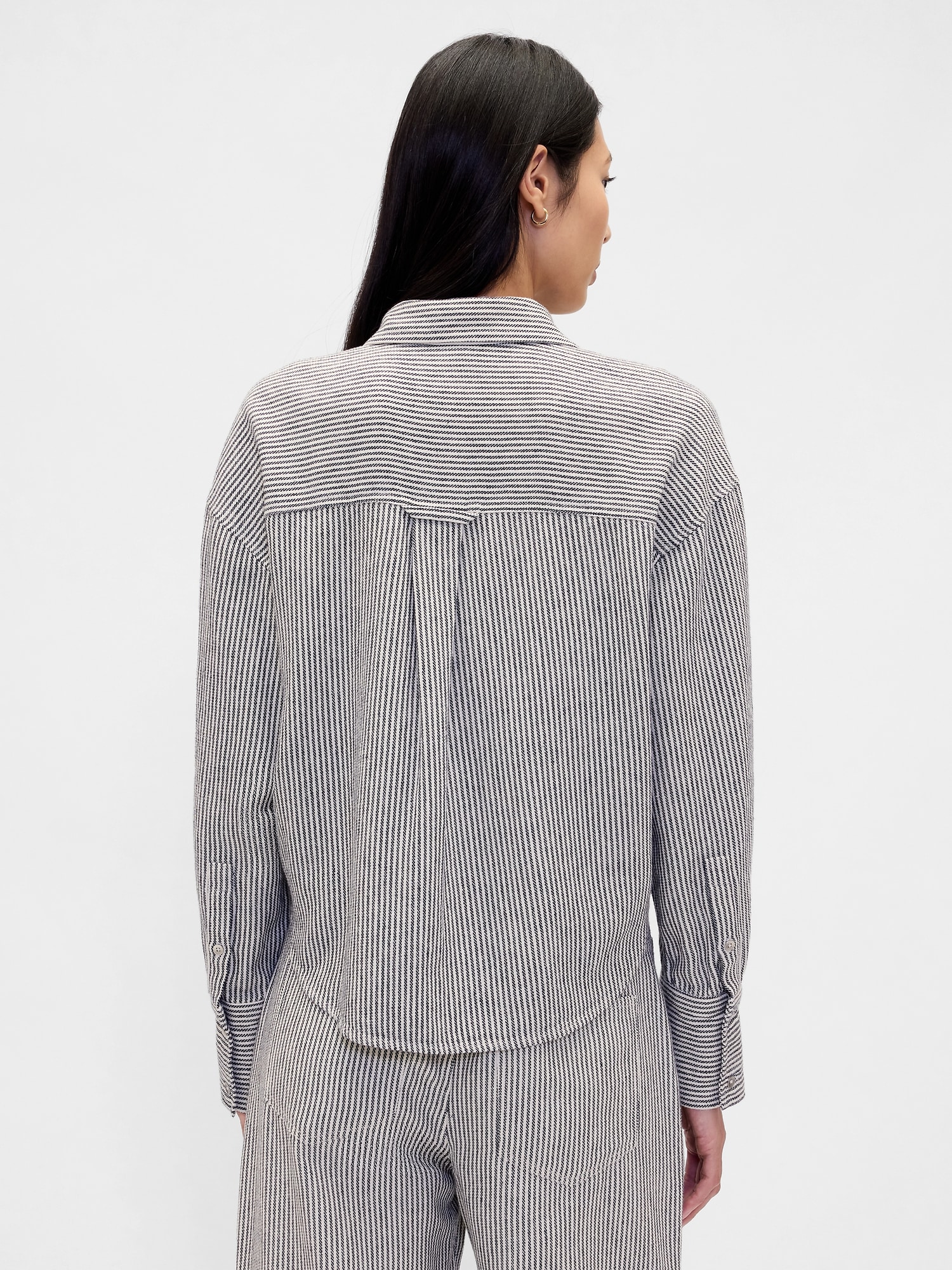 コットンリネン オーバーサイズシャツ-2