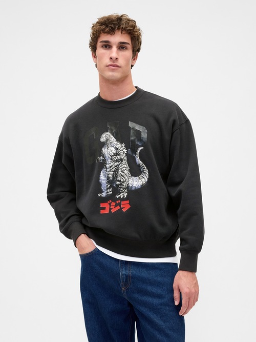 ゴジラ ヴィンテージソフト グラフィック GAPロゴ スウェットシャツ