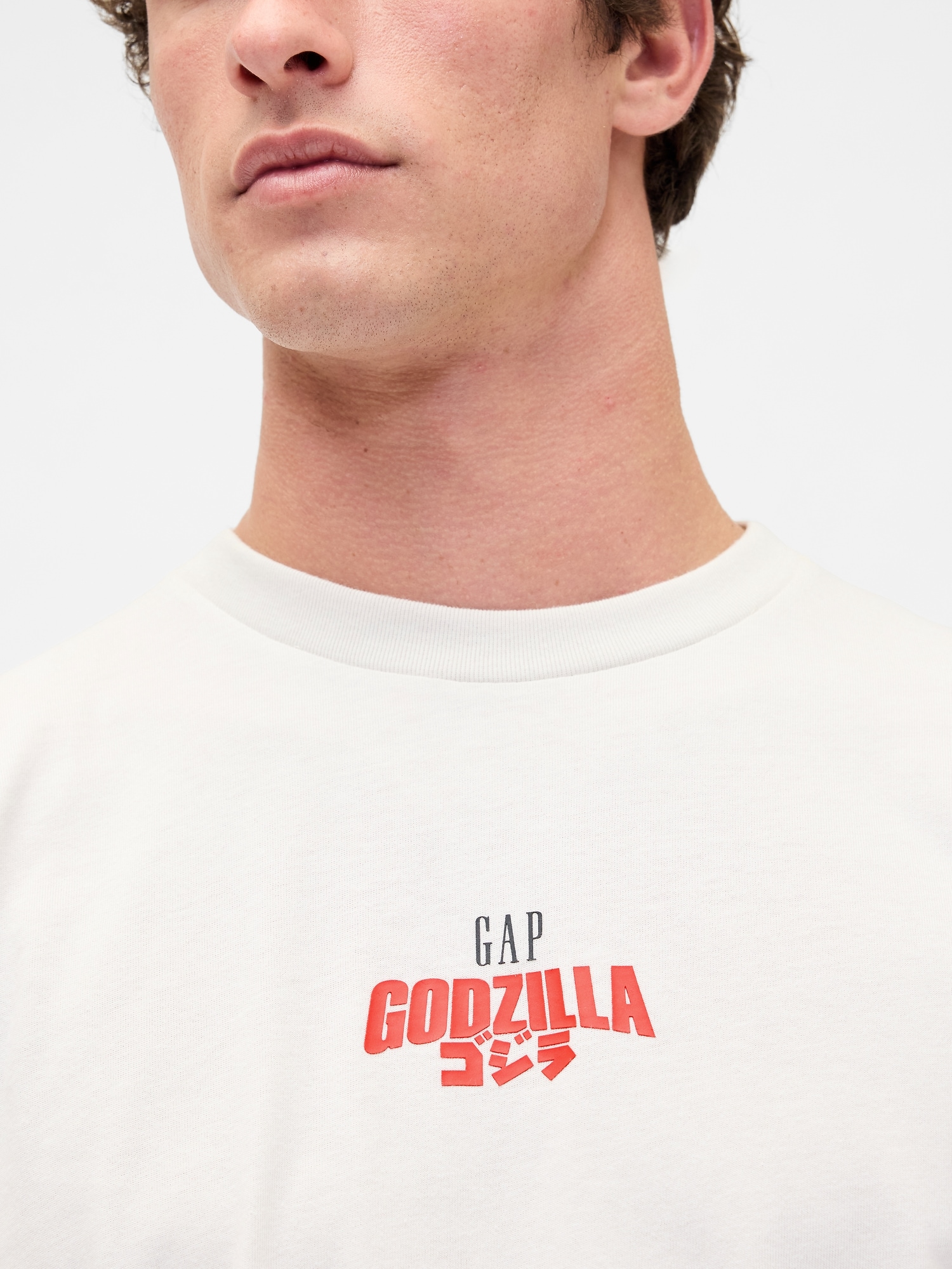 ゴジラ グラフィック GAPロゴ Tシャツ-3