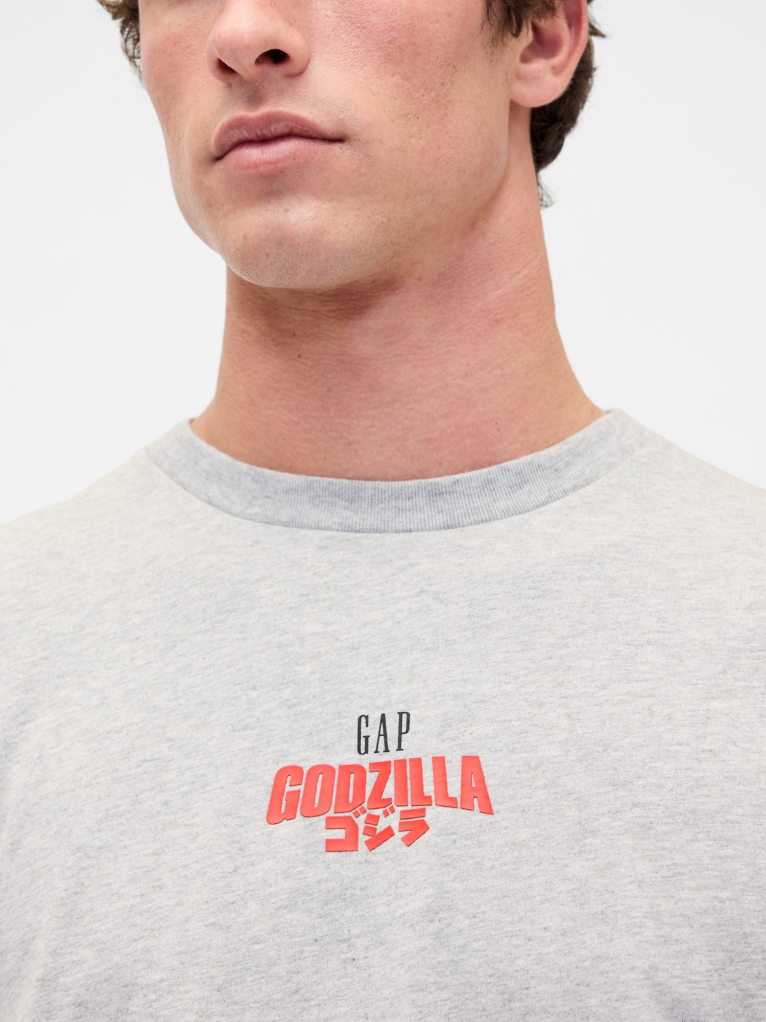 ゴジラ グラフィック GAPロゴ Tシャツ-3