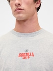 ゴジラ グラフィック GAPロゴ Tシャツ-3