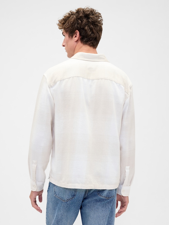 リラックスフィット フランネルシャツ-2