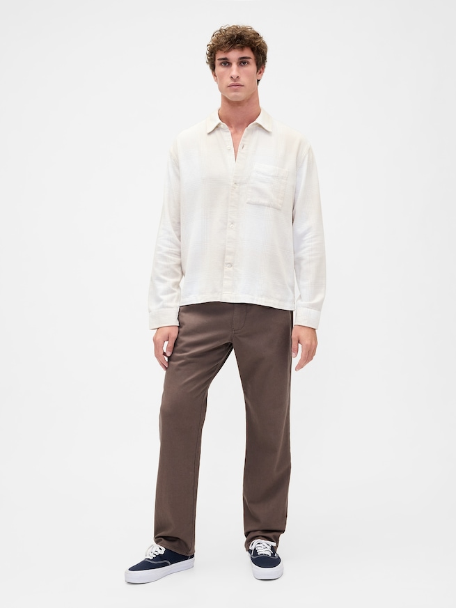 コットンリネン リラックスフィット ストレートパンツ-1