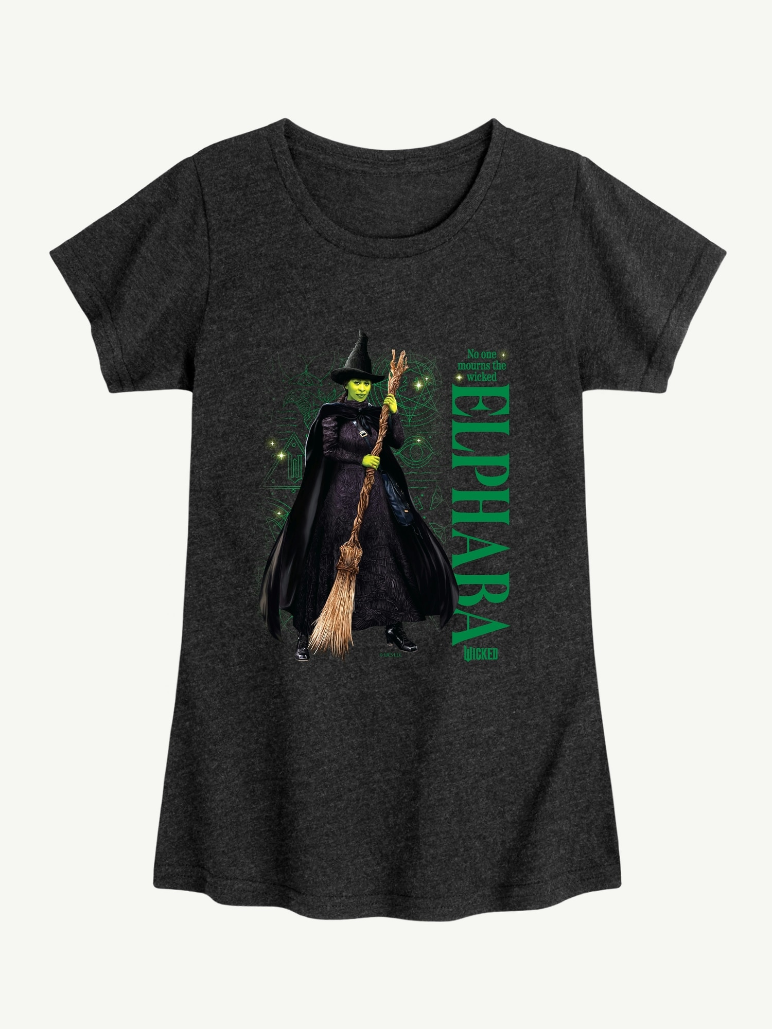 Elphaba No One Mourns Fitted Short Sleeve Tee For Kids