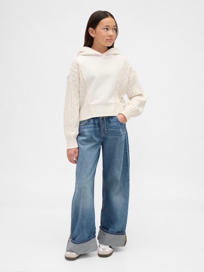 ヴィンテージソフト ミックスメディア パーカー (キッズ)-3