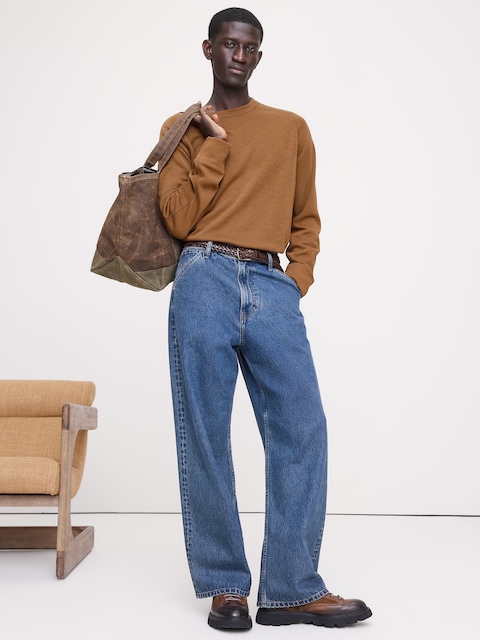Slub Double-Knit Crew-Neck T-Shirt