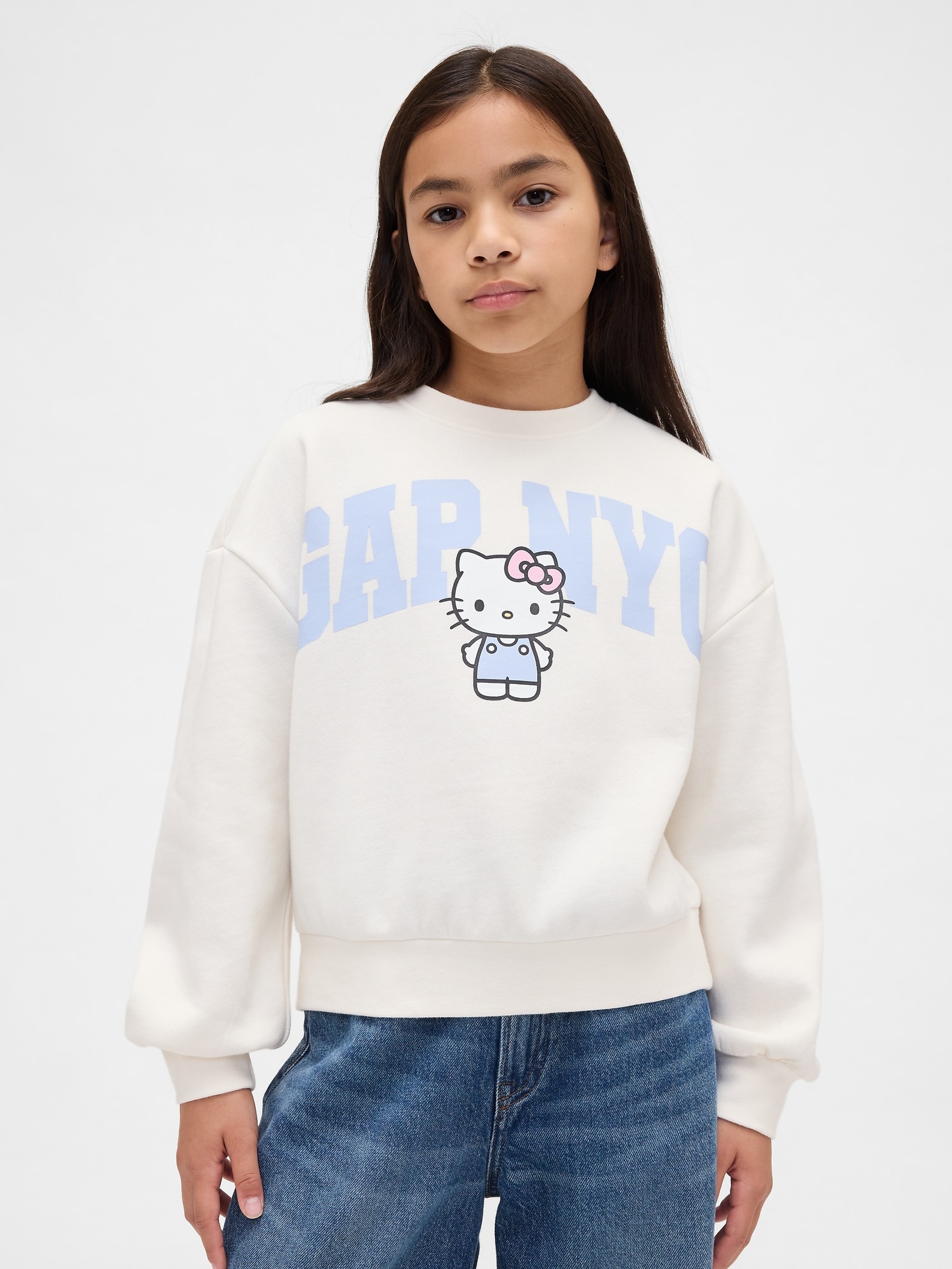 Kids VintageSoft Hello Kitty Logo Sweatshirt