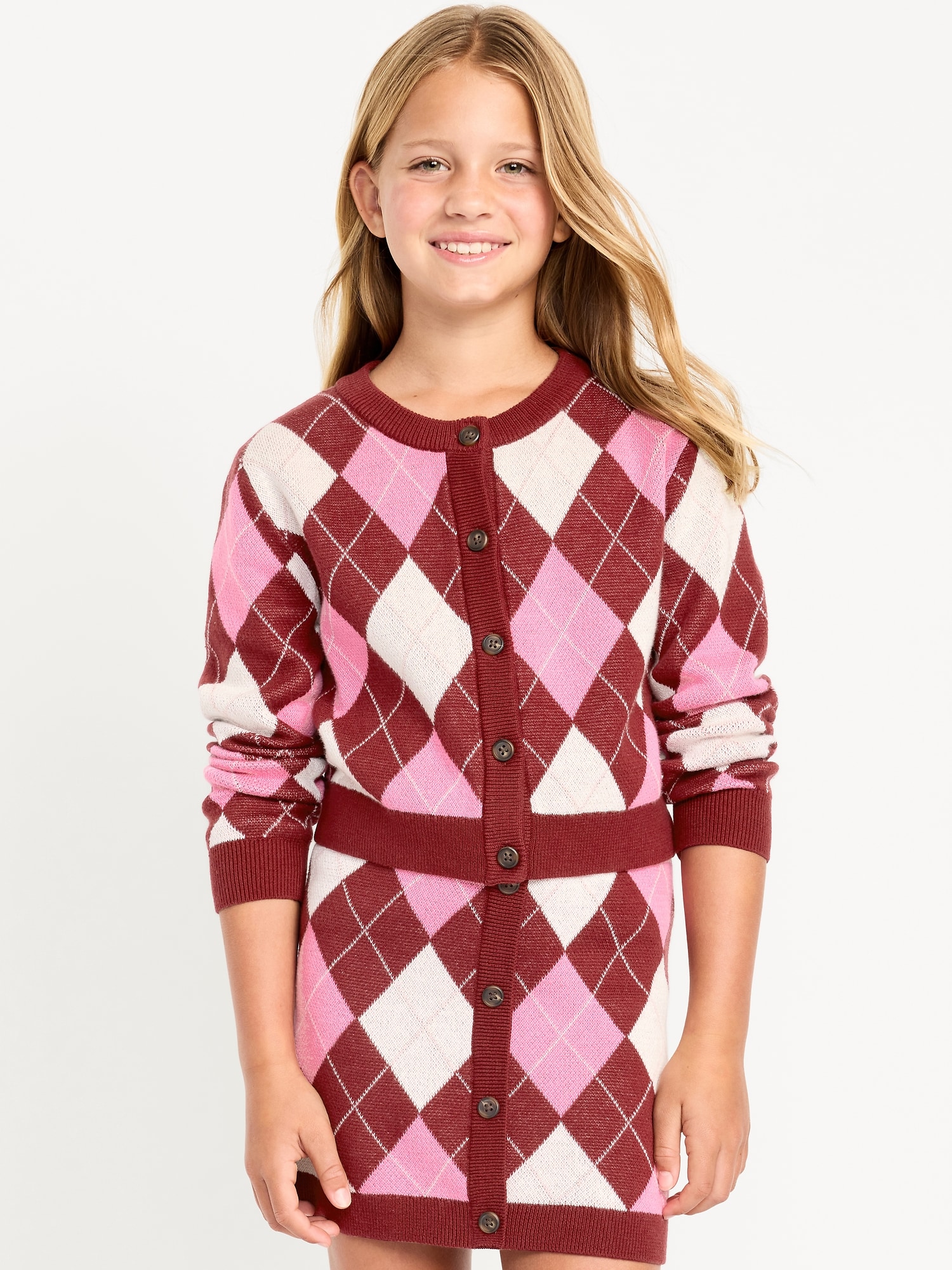 Printed Cardigan Sweater for Girls