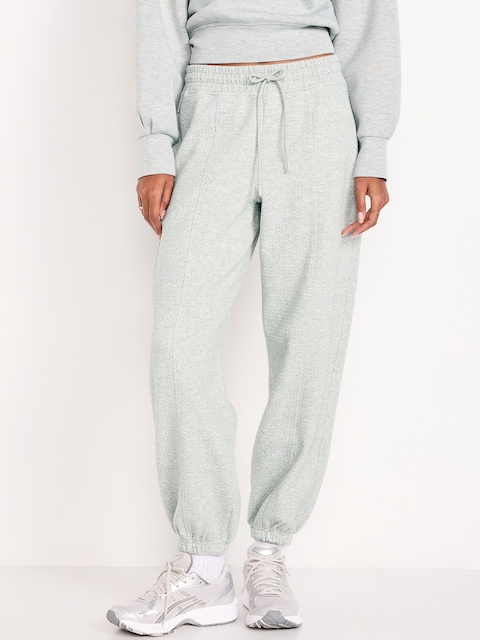 High-Waisted Dynamic Fleece Textured Sweatpants