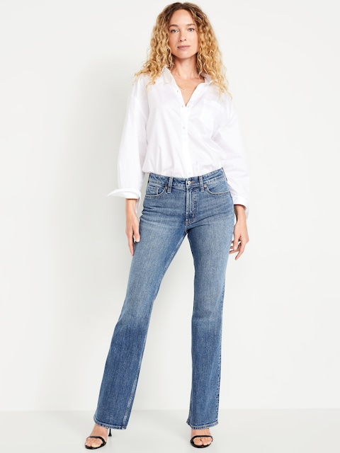 Mid-Rise Slim Boot-Cut Jeans