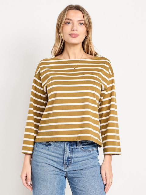 Long-Sleeve Mariner Loose T-Shirt