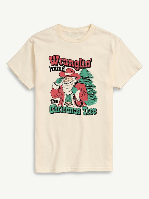 Santa Wranglin Around Short Sleeve Graphic Tee