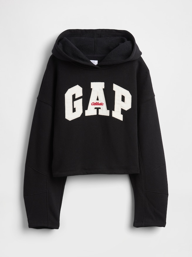 オーバーサイズ バレルスリーブ GAPロゴパーカー (キッズ)-1