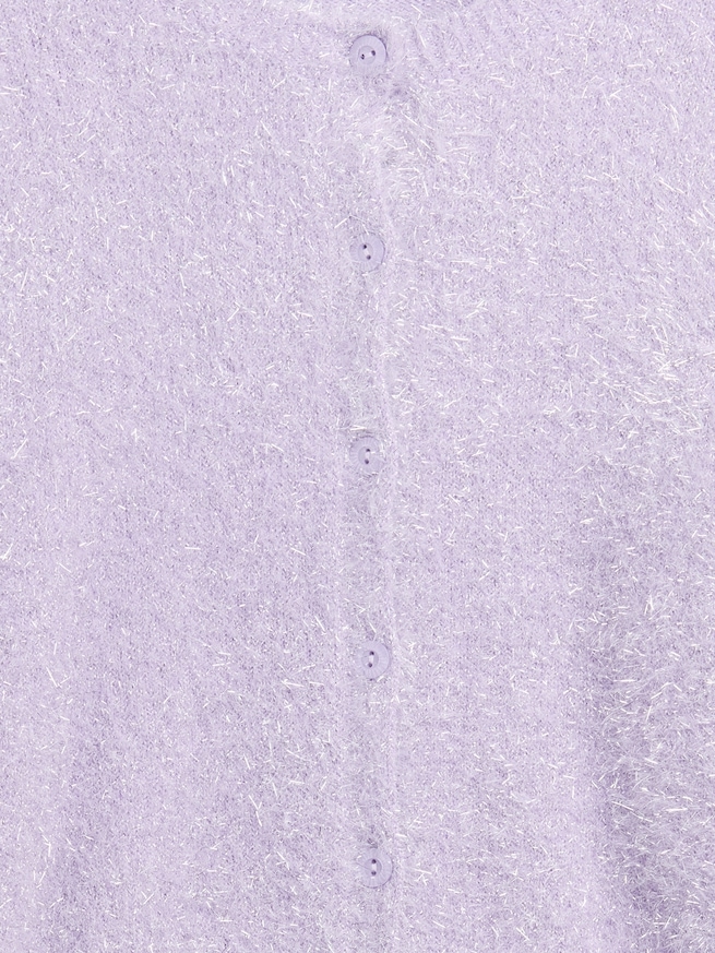 メタリック アイラッシュ ニットカーディガン (キッズ)-4