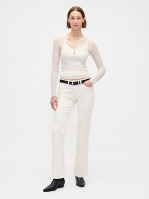 ローライズ コーデュロイ ロング＆リーンパンツ