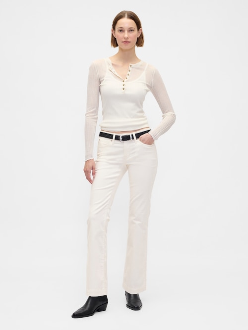 ローライズ コーデュロイ ロング＆リーンパンツ