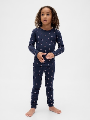 オーガニック ブラッシュドコットン ホリデー パジャマセット (幼児・ベビー)