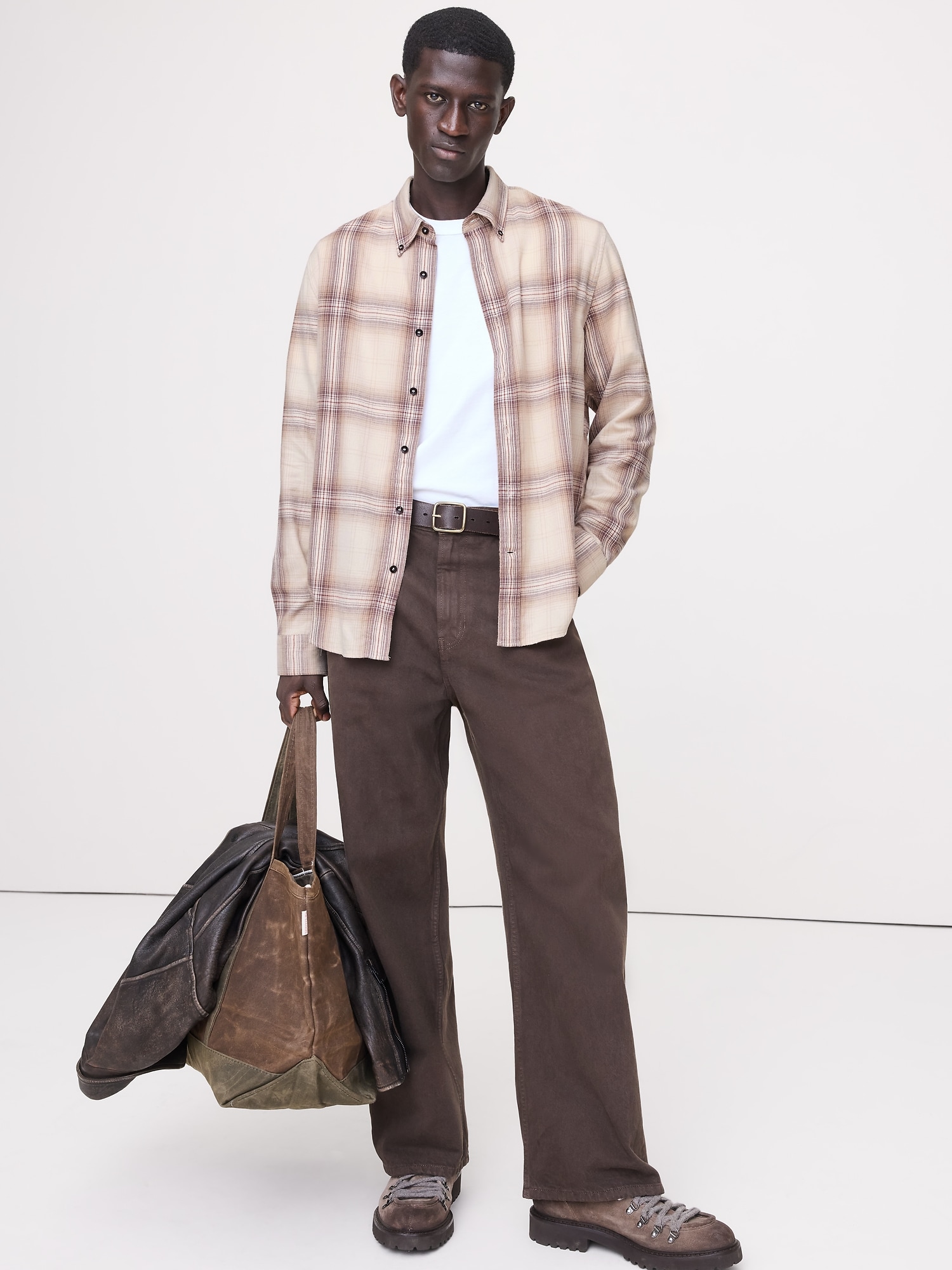 CHEMISE EN FLANELLE À COUPE STANDARD