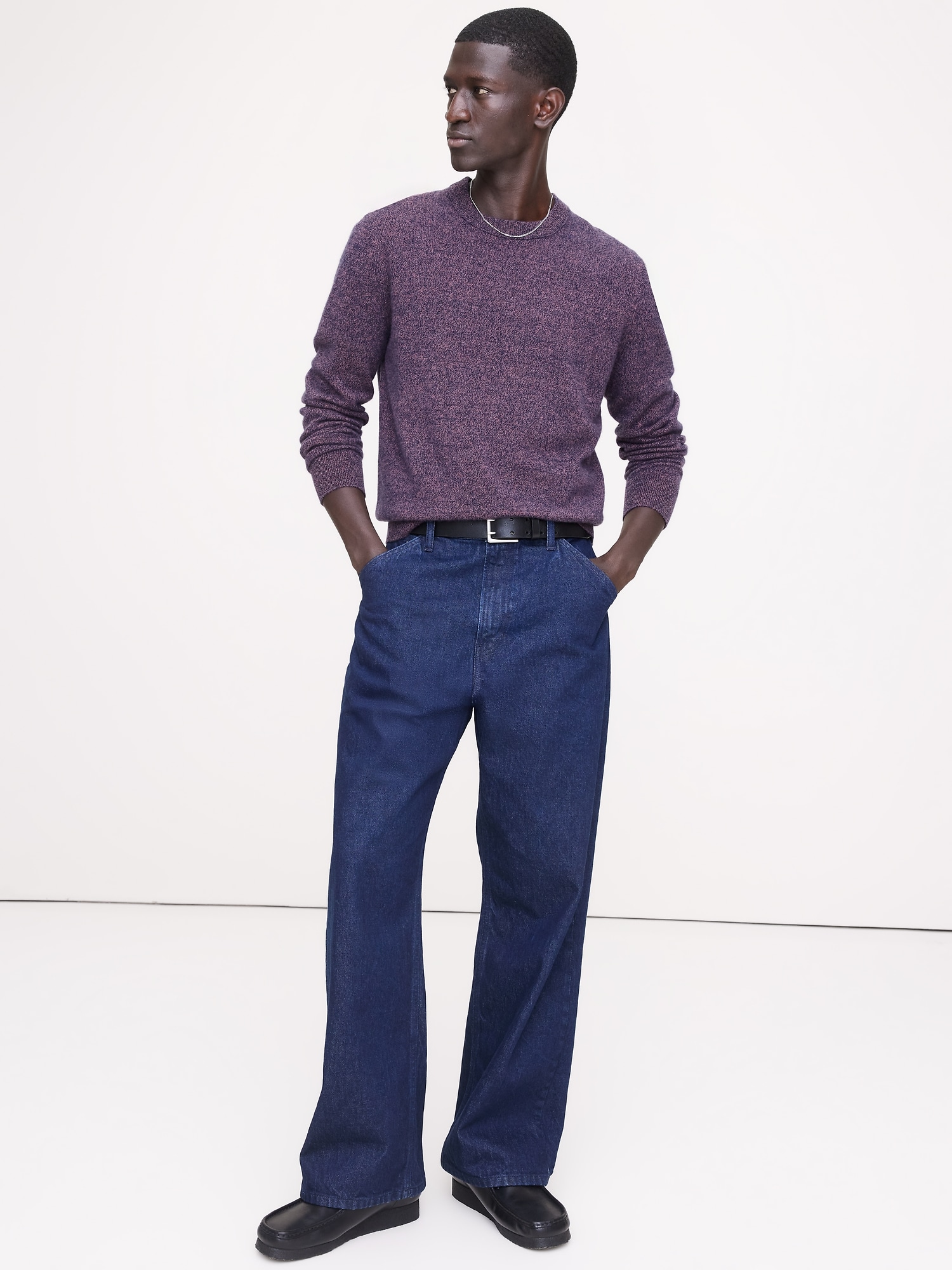 カシミヤ クルーネックセーター-0