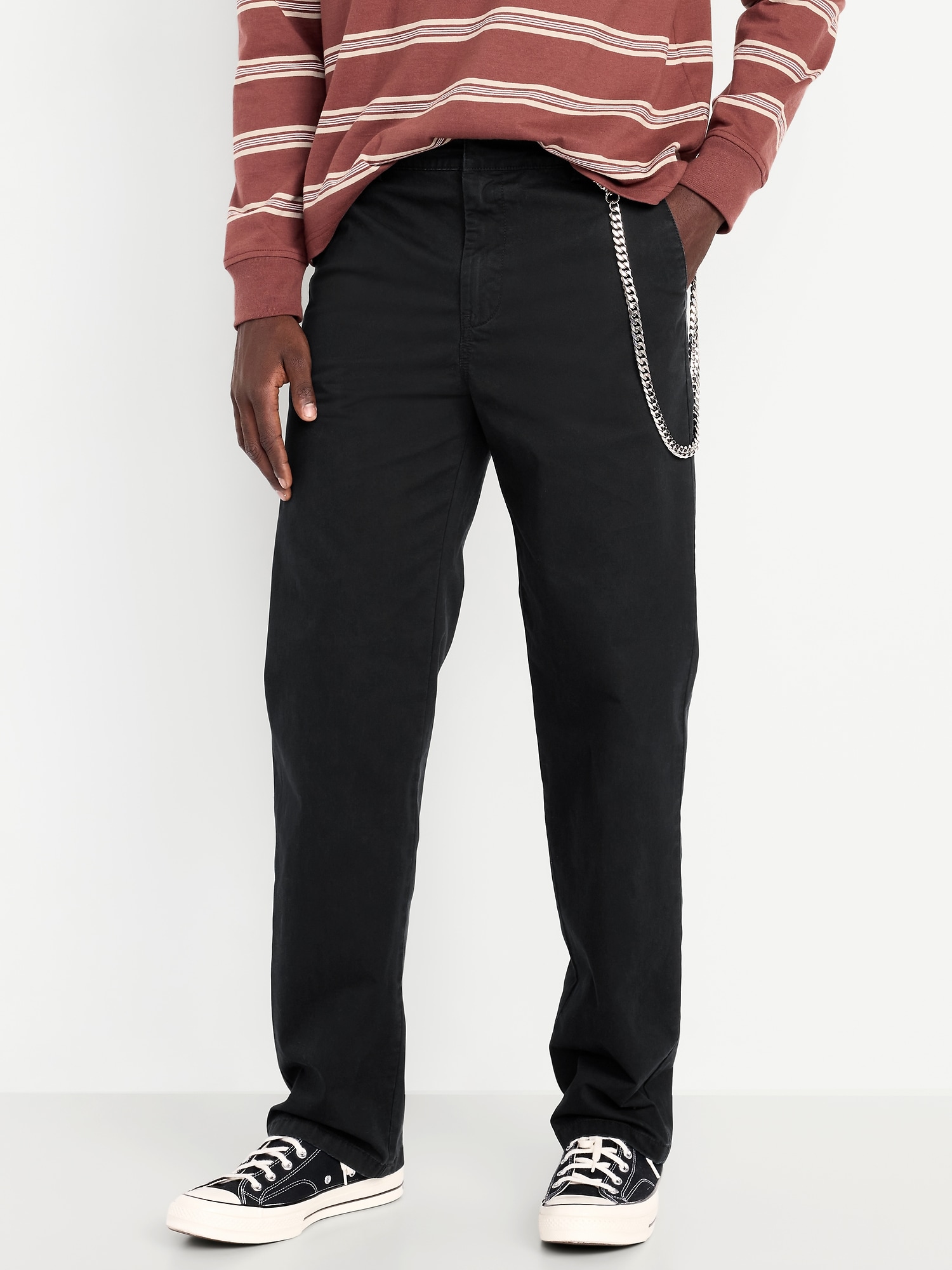PANTALON AMPLE ANNÉES 1990 EN TISSU ÉPAIS À EXTENSIBILITÉ INTÉGRÉE