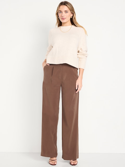 Extra High-Waisted Drapey Trouser Super Wide-Leg Pants