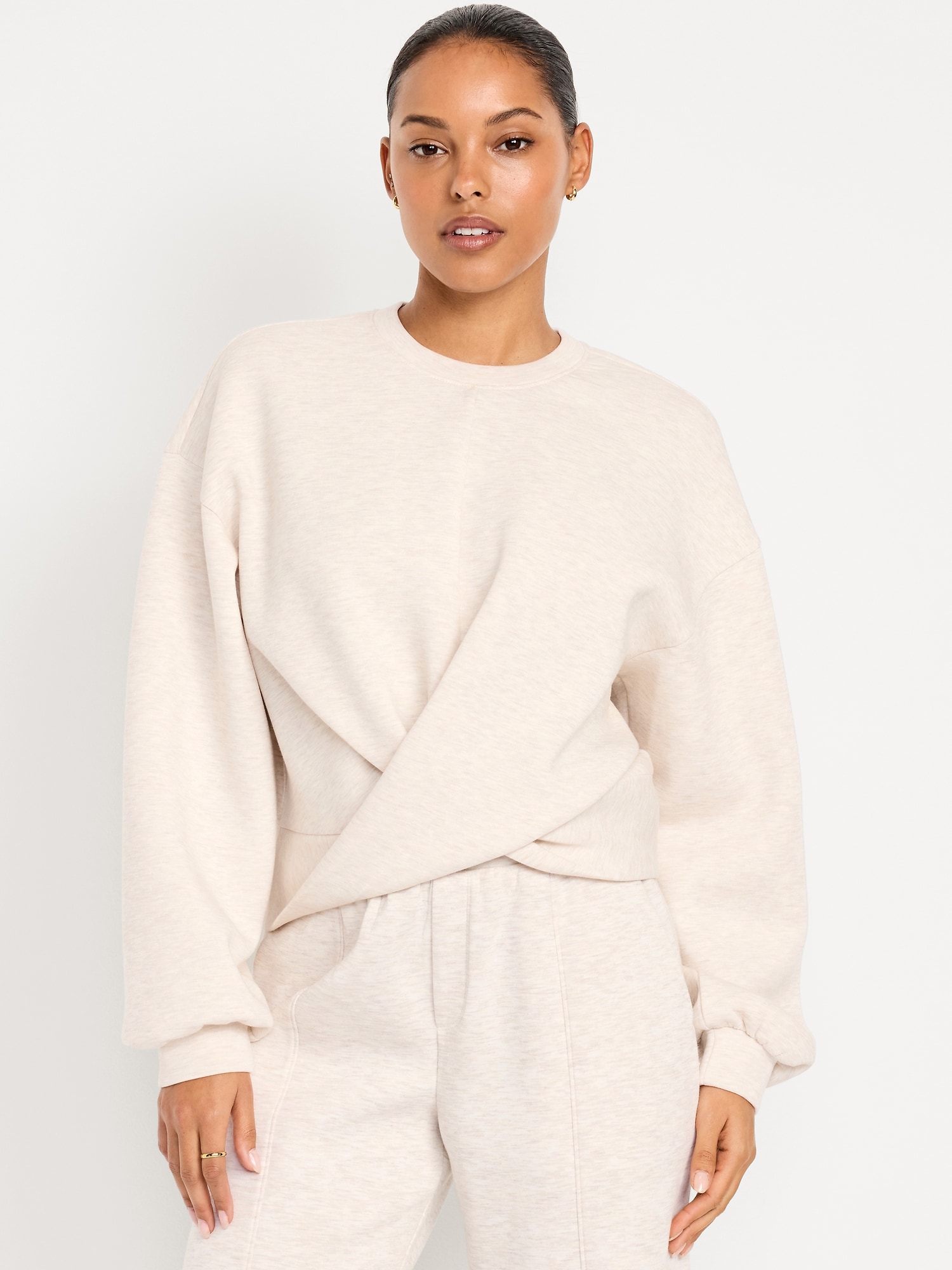 twistyトップス MOUSSY | ASYMMETRY TWIST NECK トップス (Tシャツ・カットソー(長袖