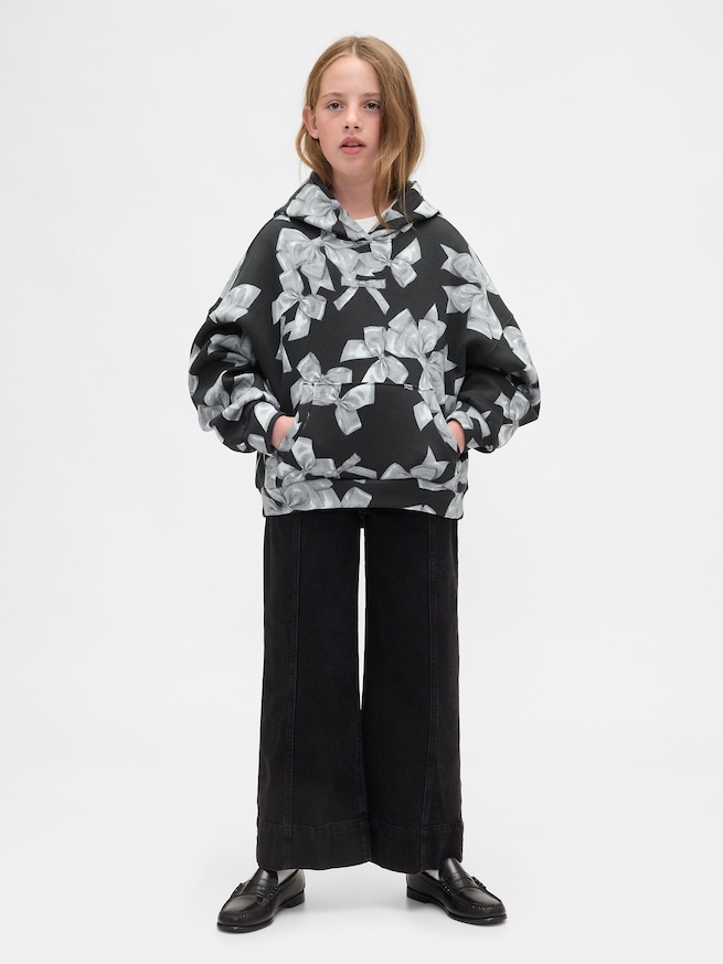 オーバーサイズ リボン パーカー (キッズ)-3