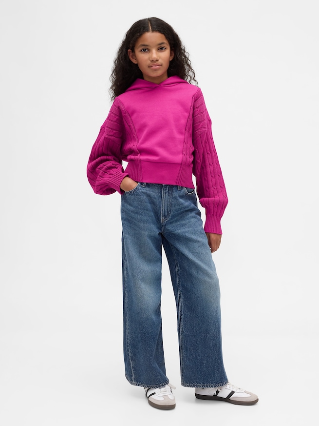 ヴィンテージソフト ミックスメディア パーカー (キッズ)-3