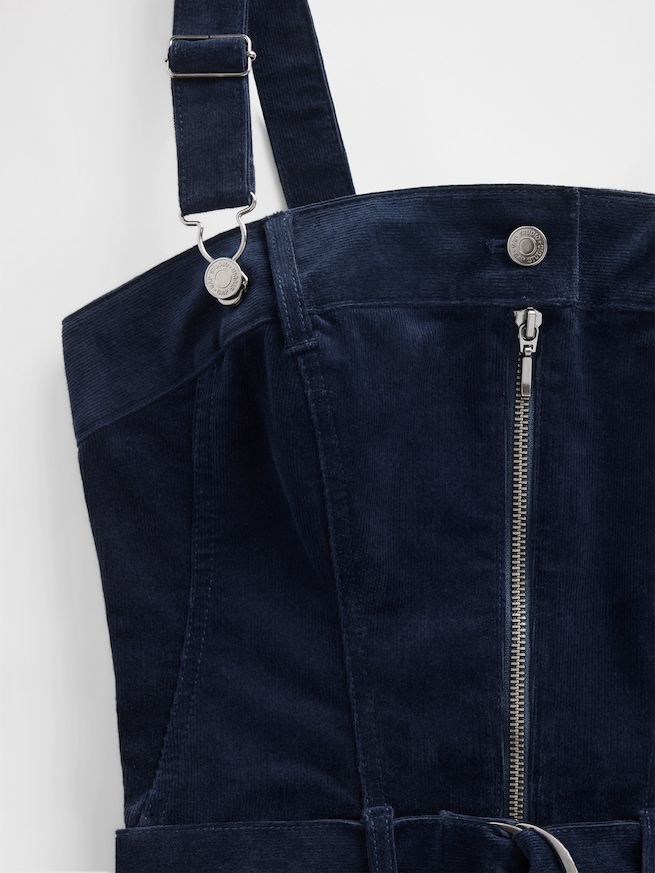 GapStudio コーデュロイ ベルト付き ミディドレス-5