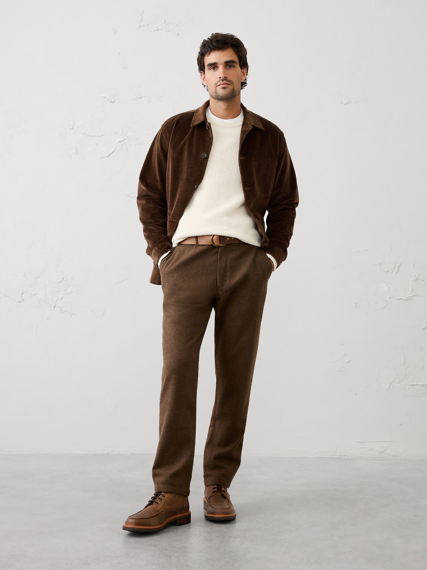 Slim-Fit Brushed Pant