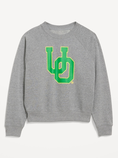 College Crew-Neck Sweatshirt for Women
