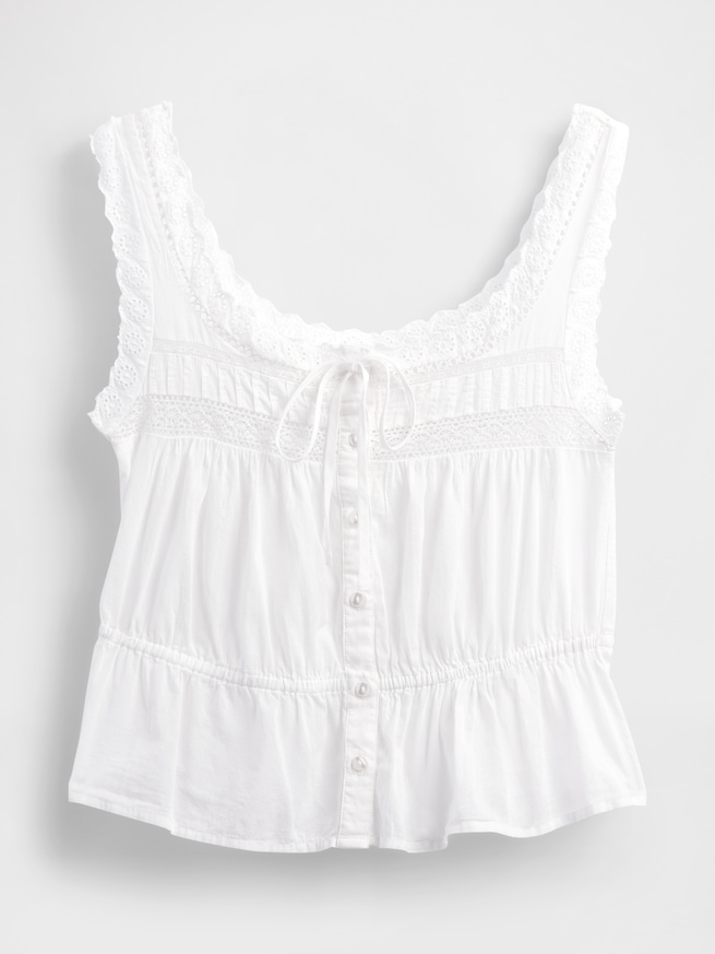 レーストリミング ぺプラム トップス-3