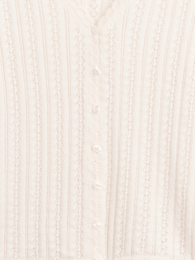コットン100% ポインテールカーディガン-3