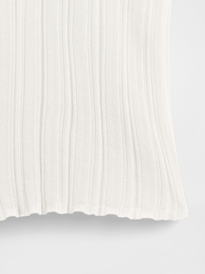 シアー リブ ヘンリーネックセーター-3