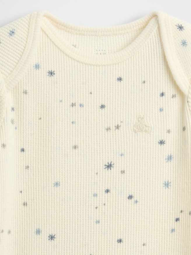 Baby ソフトスパン ワッフル ボディスーツ-2