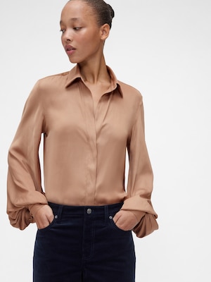 GapStudio サテンシャツ