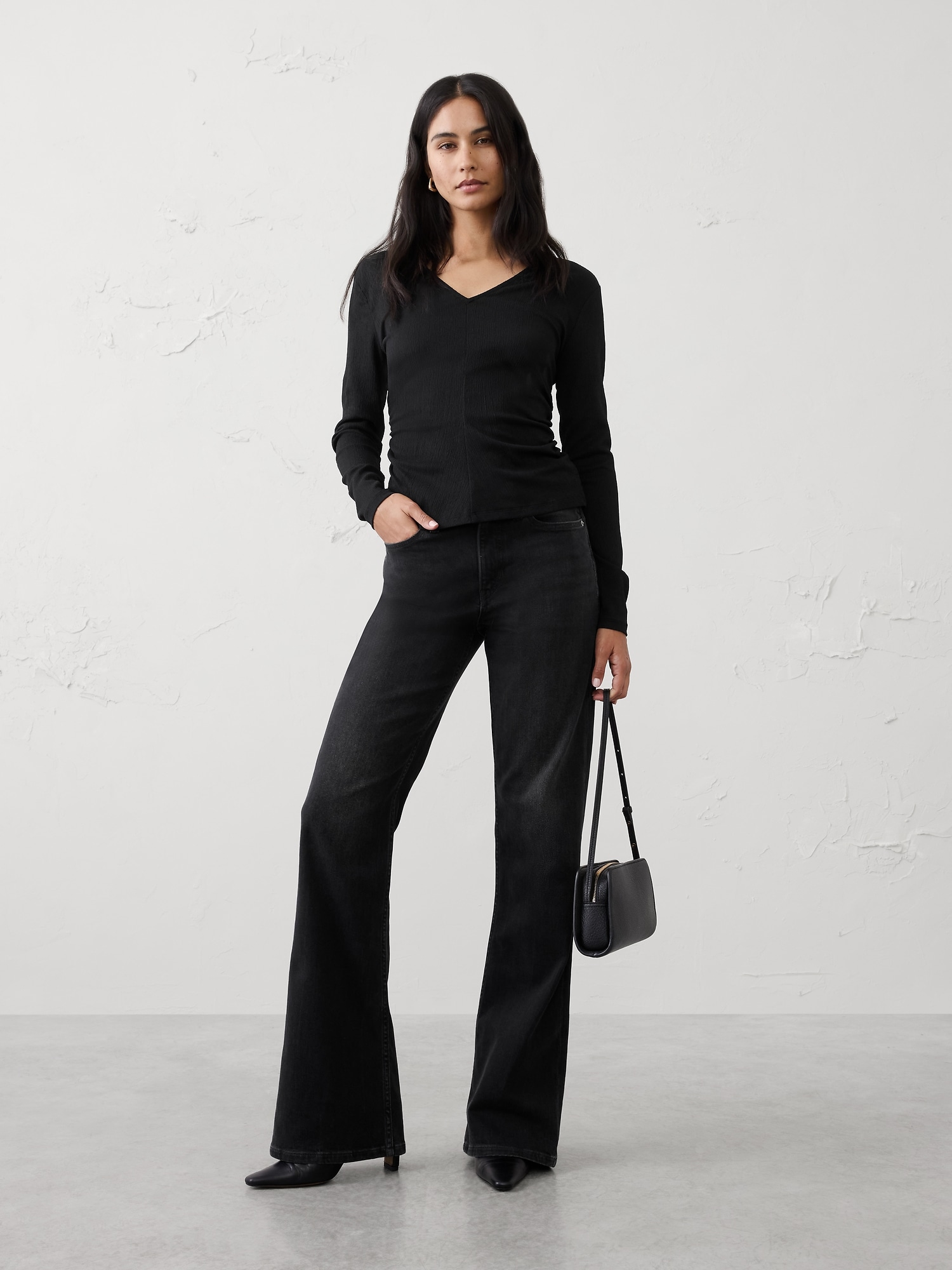 Crinkle Jacquard Top