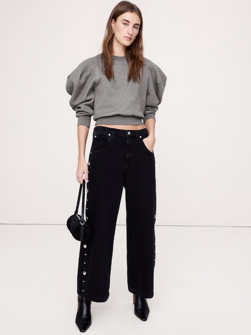 パフスリーブ スウェットシャツ