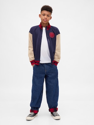 ストレンジャー・シングス フランネル裏地 カーペンター バギーデニム (キッズ)