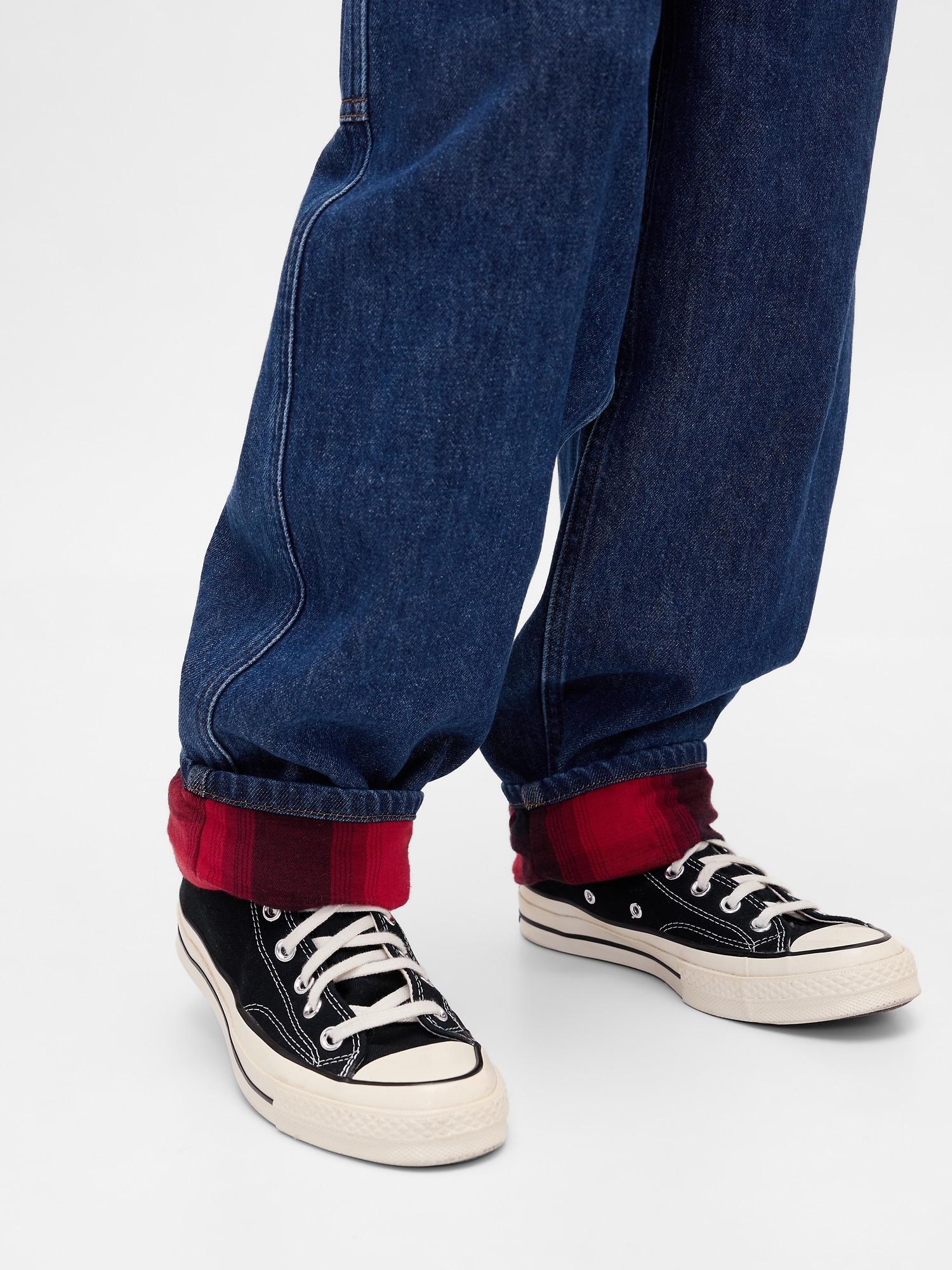 ストレンジャー・シングス フランネル裏地 カーペンター バギーデニム (キッズ)-4