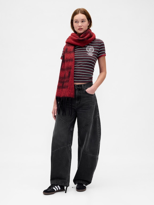 ストレンジャー・シングス ハイライズ シーム ホースシューデニム-0