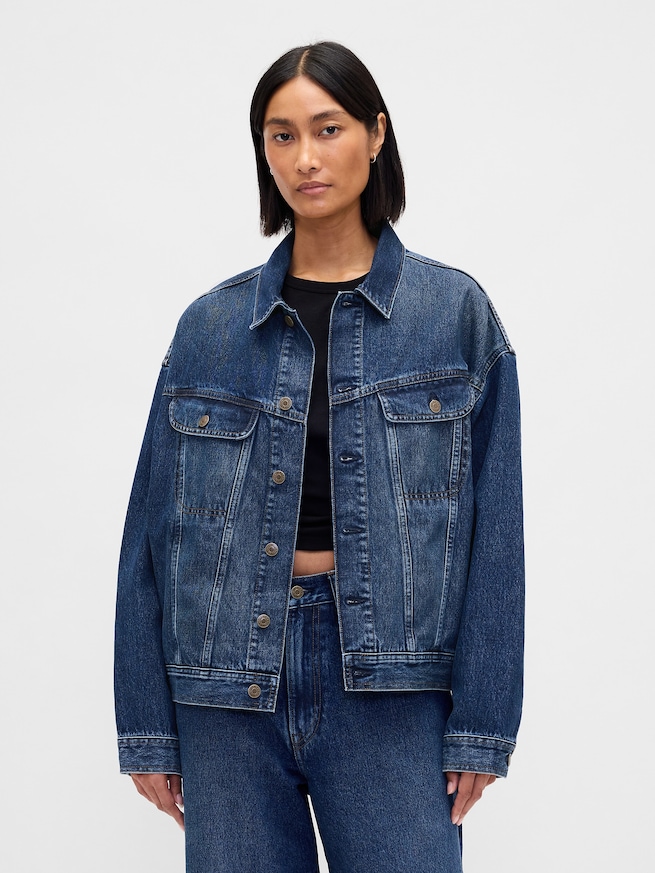 ストレンジャー・シングス フランネル裏地 アイコン デニムジャケット (ユニセックス)-1