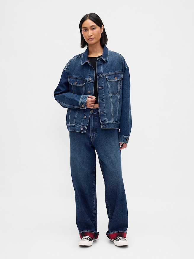 ストレンジャー・シングス フランネル裏地 アイコン デニムジャケット (ユニセックス)-4