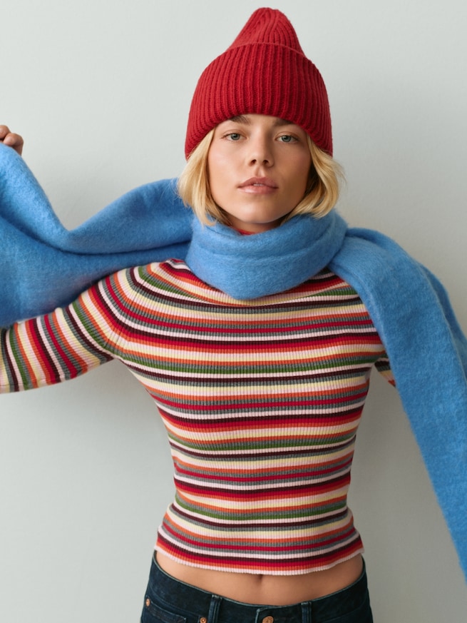 CashSoft カシミヤタッチ ストレッチ タートルネックセーター-4