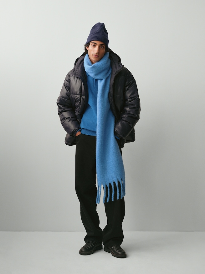 ブラッシュド フリンジ マフラー-3